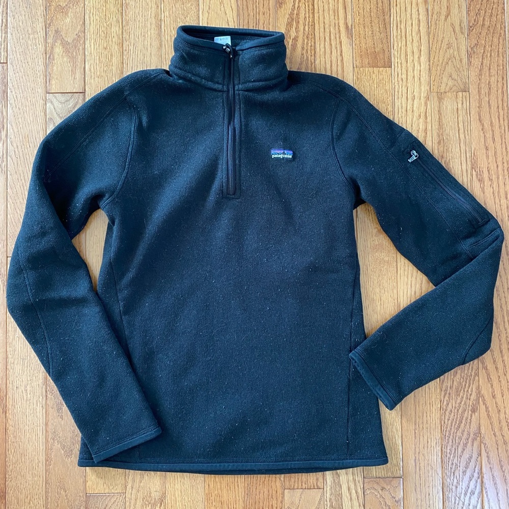 Patagonia Women’s Better Sweater 1/4-Zip Fleece, Size Small, Black Color